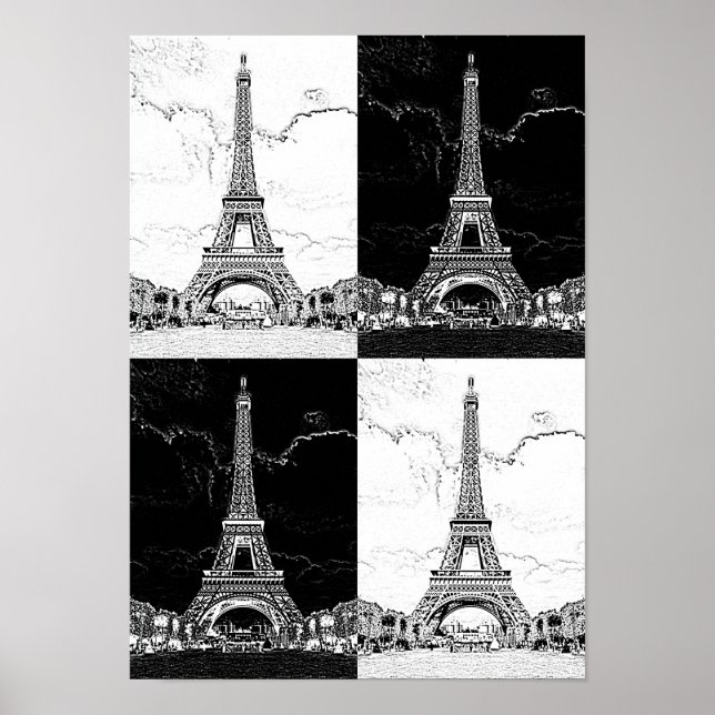 Affiche Paris - Tour Eiffel - Art Inspiré Vintage (Devant)
