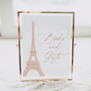 Affiche Paris Tour Eiffel Baby showers Livres et Cadeaux