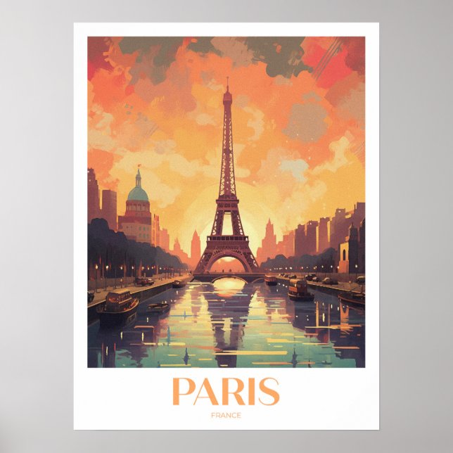 Affiche Paris Travel Imprimé (Devant)
