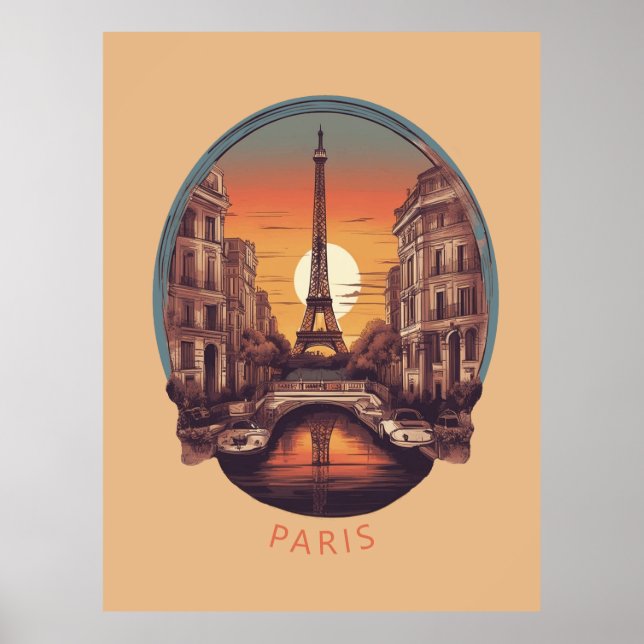 Affiche Paris, Ville de l'amour et de la lumière (Devant)