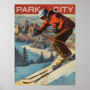 Affiche Park City Travel d'inspiration vintage