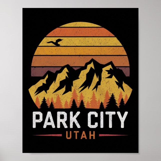 Affiche Park City Utah Mountains Ski Hiking Camping Trip S (Devant)