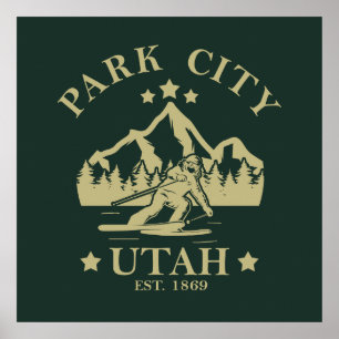 Affiche Park City Utah ski
