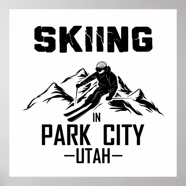 Affiche Park City Utah ski (Devant)