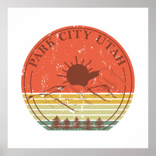 Affiche Park city Utah vintage