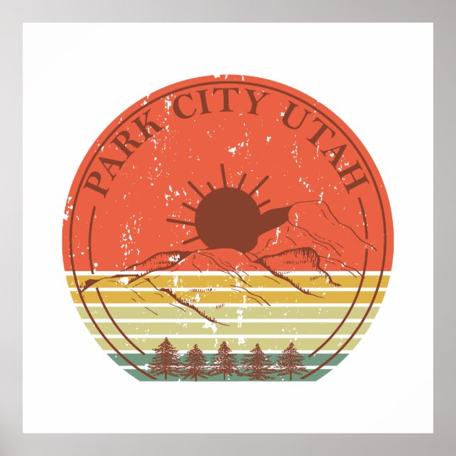 Affiche Park city Utah vintage (Devant)