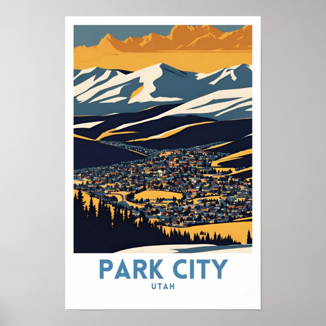 Affiche Park City Utah Vintage (Devant)