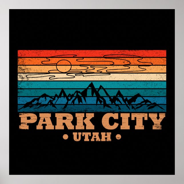 Affiche Park city Utah vintage (Devant)