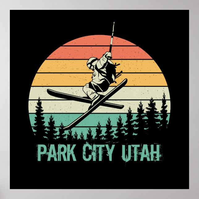 Affiche Park city Utah vintage (Devant)