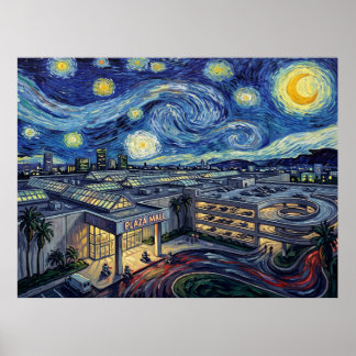 Affiche Park Plaza Mall Starry Night Paysage Horreur