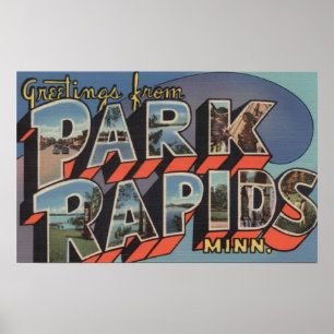 Affiche Park Rapids, Minnesota - Scènes de grandes lettres