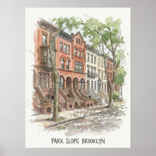Affiche Park Slope Brooklyn New York
