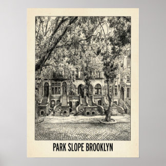 Affiche Park Slope Brooklyn New York