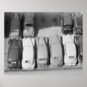 Affiche Parking, 1940. Photo ancienne