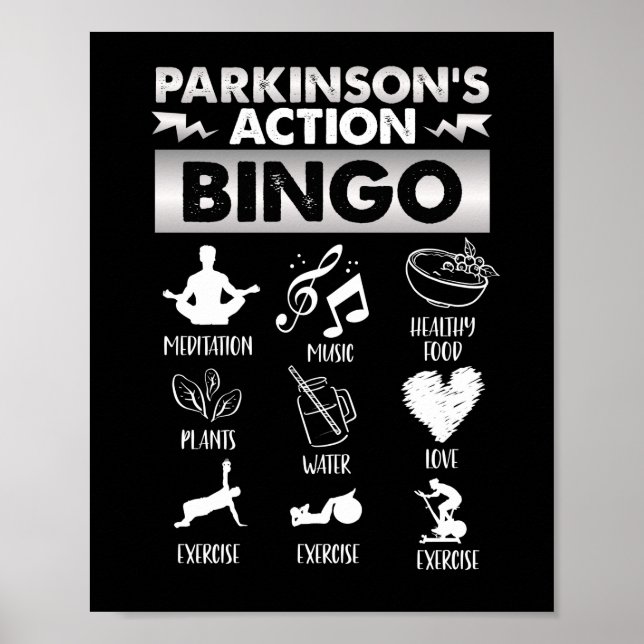 Affiche Parkinsons Action Bingo Parkinsons maladie (Devant)