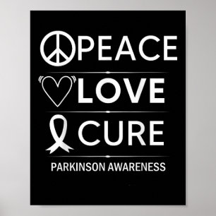 Affiche Parkinsons Maladie Sensibilisation Paix Amour Cure