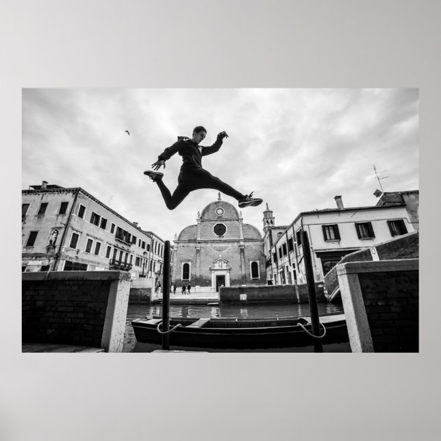 Affiche Parkour à Venise (Devant)