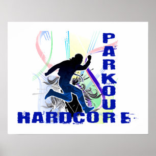 Affiche Parkour Hardcore de course libre