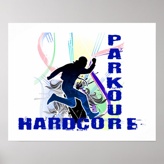 Affiche Parkour Hardcore de course libre (Devant)