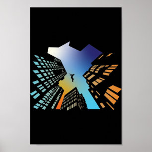 Affiche Parkour Skyline