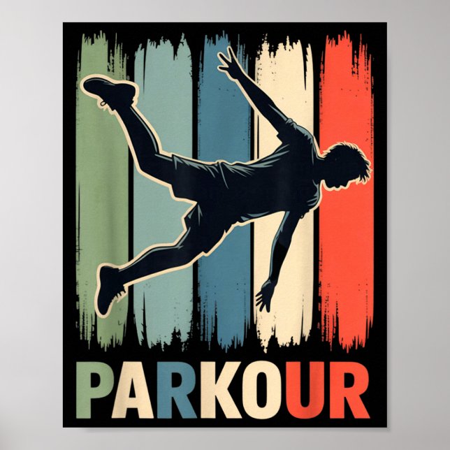 Affiche Parkour, Urban Gymnast, Traceur, Runner  (Devant)
