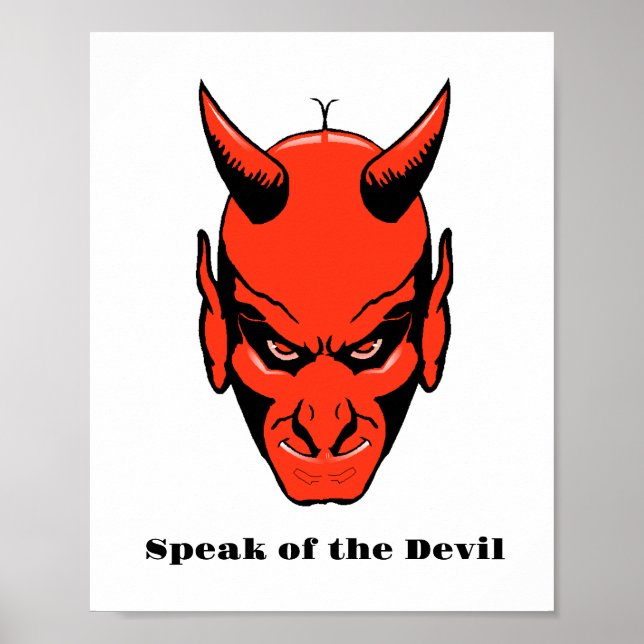 Affiche Parle du Diable - rouge soudain apparition Vieux I (Devant)