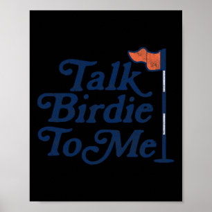 Affiche Parle Oiseau à Moi Drôle Golfeur Papa Fête des Pèr