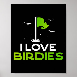 Affiche Parle Oiseau Pour Moi Drôle de Cadeau de Golf Pun