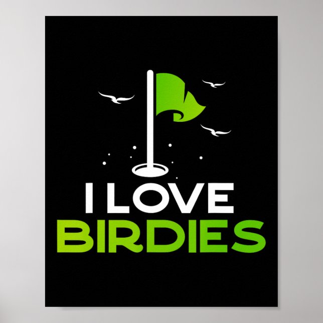 Affiche Parle Oiseau Pour Moi Drôle de Cadeau de Golf Pun  (Devant)