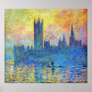 Affiche Parlement de Londres en hiver par Claude Monet