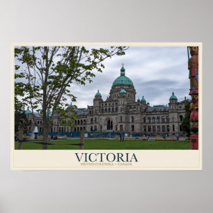 Affiche Parlement et port de Victoria
