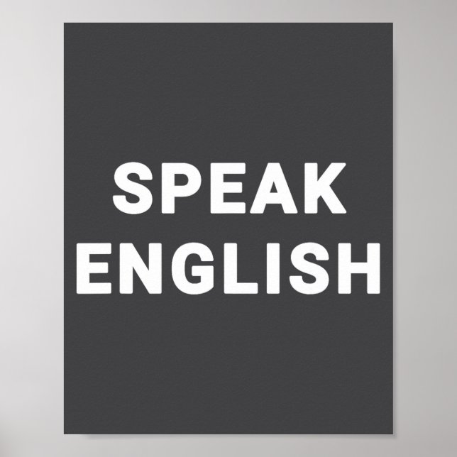 Affiche Parler anglais Citation drôle  (Devant)