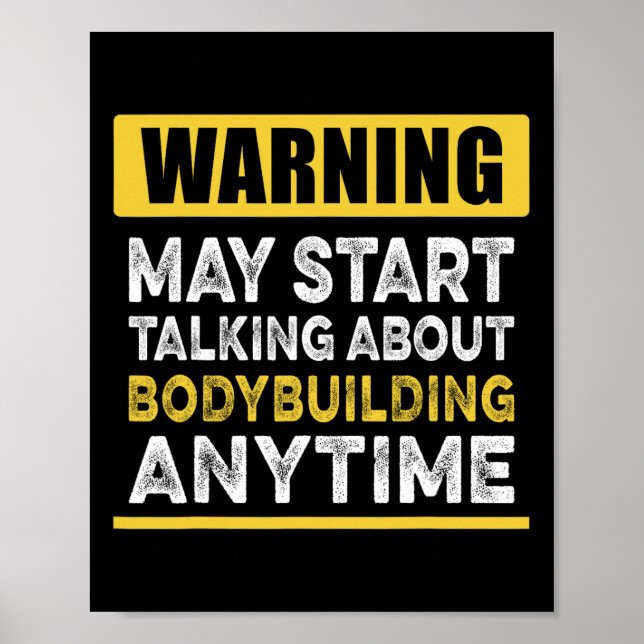 Affiche Parler De Bodybuilding En Tout Temps Drôle Bodybui (Devant)