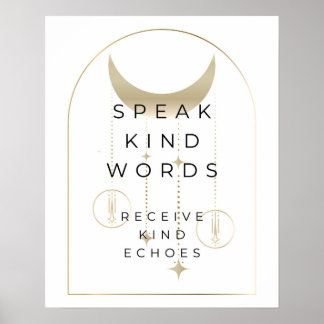 Affiche Parler des mots types recevoir des échos types - P