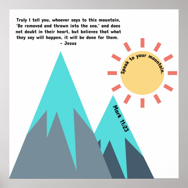Affiche Parlez à votre Écriture de montagne (Devant)
