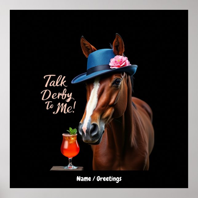 Affiche Parlez Derby À Moi Drôle Racing Horse Citation (Devant)