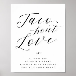 Affiche Parlons d'Amour Panneau de Mariage Taco Bar