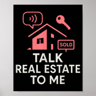 Affiche Parlons Immobilier avec un Agent Immobilière