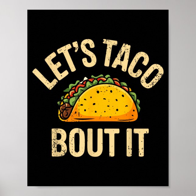 Affiche Parlons taco de drôle de taco cinco de mayo mexica (Devant)