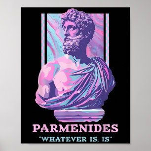 Affiche Parmenides Philosophie stoïque Y2k Esthétique Rétr