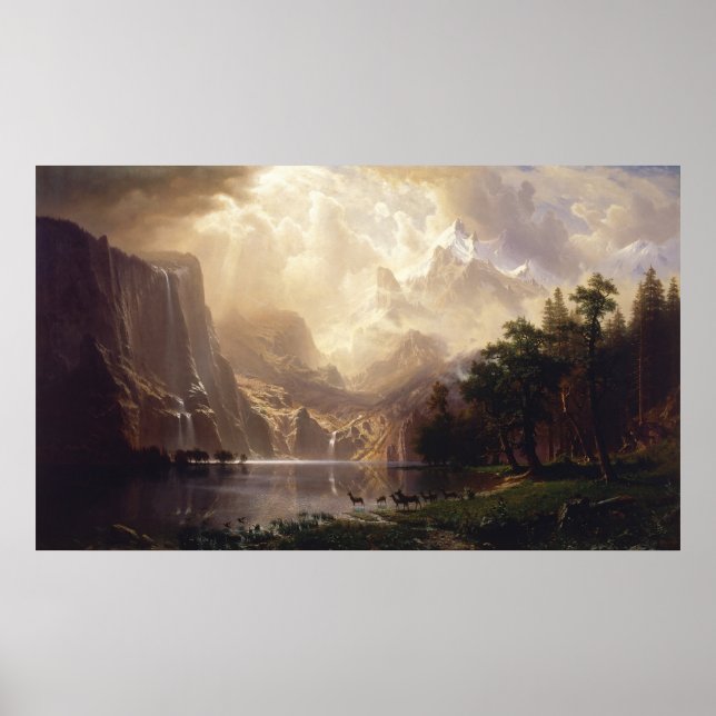 Affiche Parmi la Sierra Nevada, CA par Albert Bierstadt (Devant)