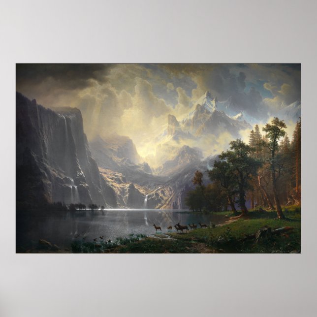 Affiche Parmi La Sierra Nevada Par Albert Bierstadt (Devant)