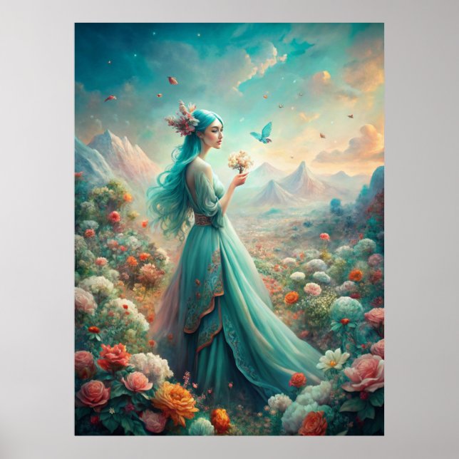 Affiche Parmi les fleurs (Devant)