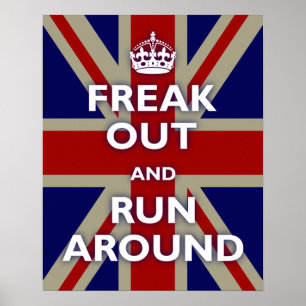 Affiche Parodie britannique de drapeau