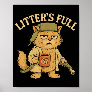 Affiche Parodie de chat complet de Funny Litter 67 Six Sev