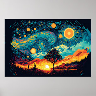 Affiche Parodies Le style artistique de Van Gogh