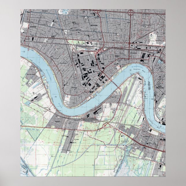 Affiche Paroisse vintage de la Nouvelle-Orléans (Devant)