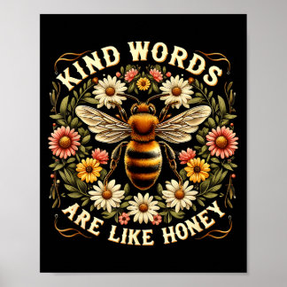 Affiche Paroles aimables chrétiennes abeille sont comme mi