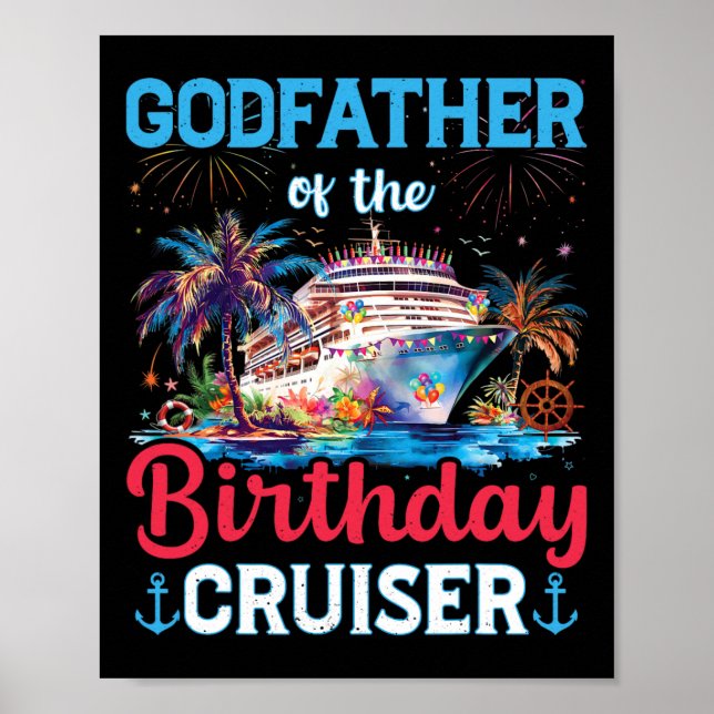 Affiche Parrain du Funny Cruise Bir de l'anniversaire du c (Devant)