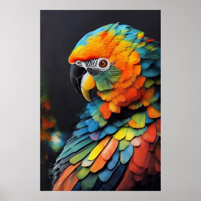 Affiche Parrot Oiseau Animal Discovery Aventure Nature (Devant)